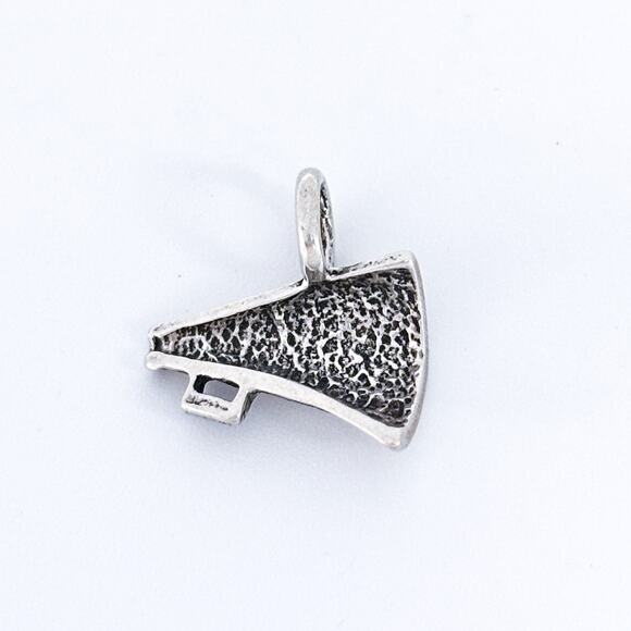 Vintage Thailand Sterling Silver 925 Cheer Megaphone Pendant Charm - Picture 4 of 7